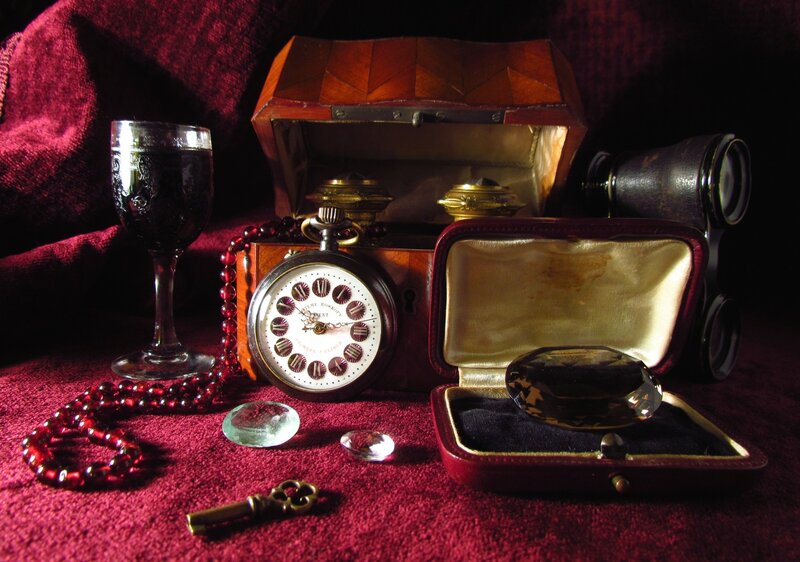 Antique Pocket Watch — Red