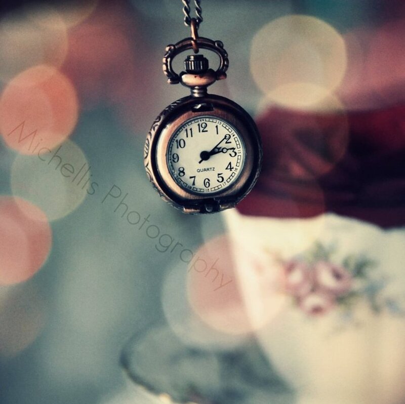 Antique Pocket Watch — White, Nostalgic