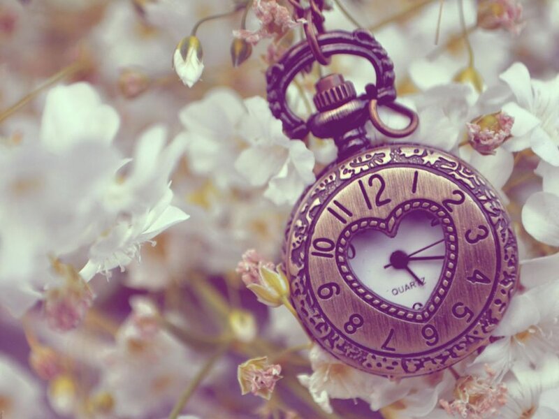 Antique Pocket Watch — White, Romantic