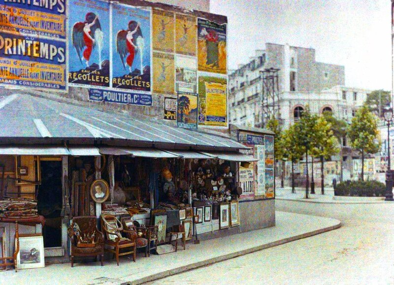 Antique shop with vintage posters