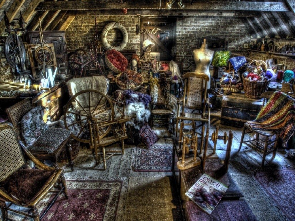 antique spinning room