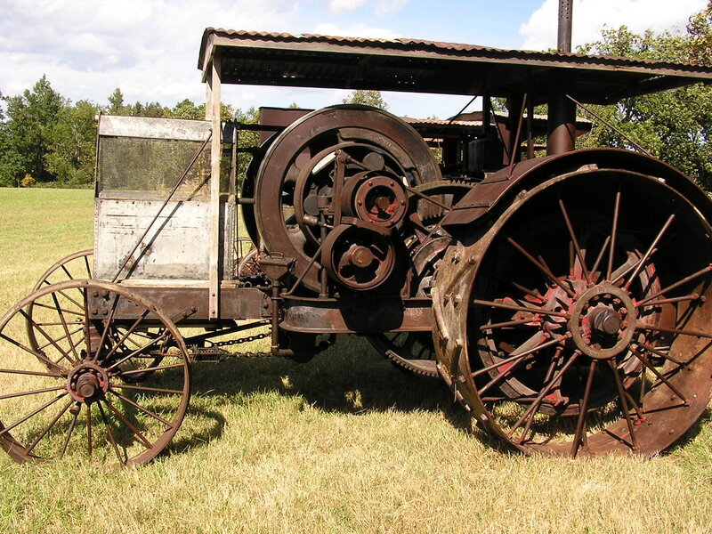 antique steam tractor