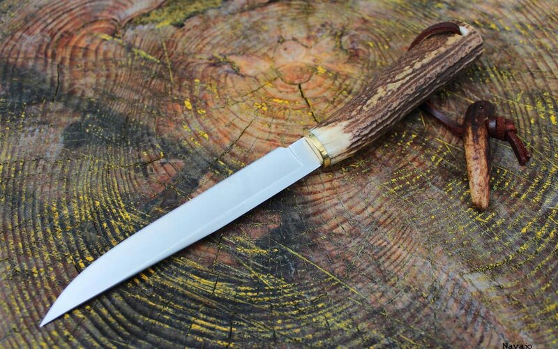 Antler-handled Knife — Brown