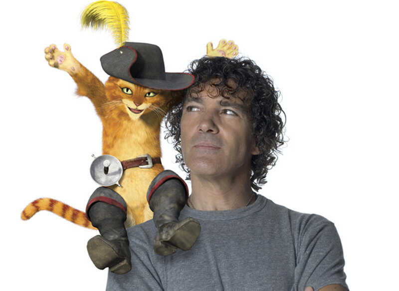 Antonio Banderas with Puss in Boots