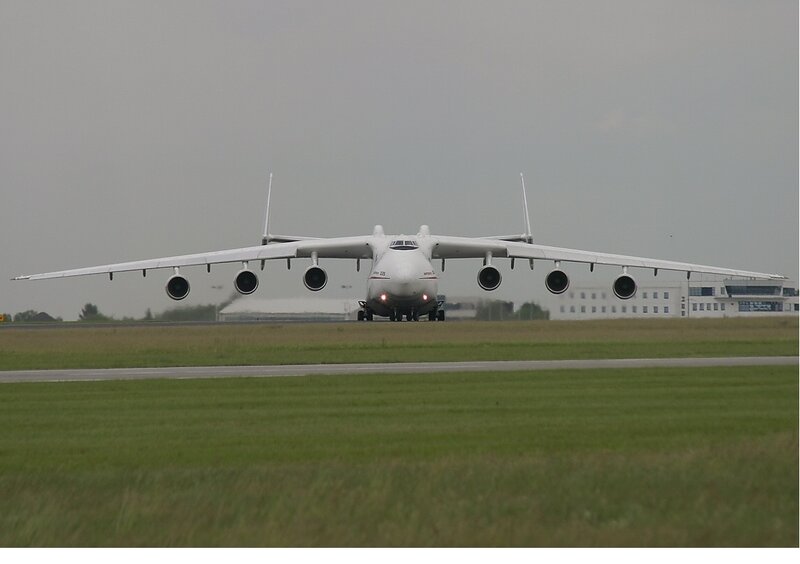Antonov An-225 Aircraft — White, Overcast, Afternoon, Photograph