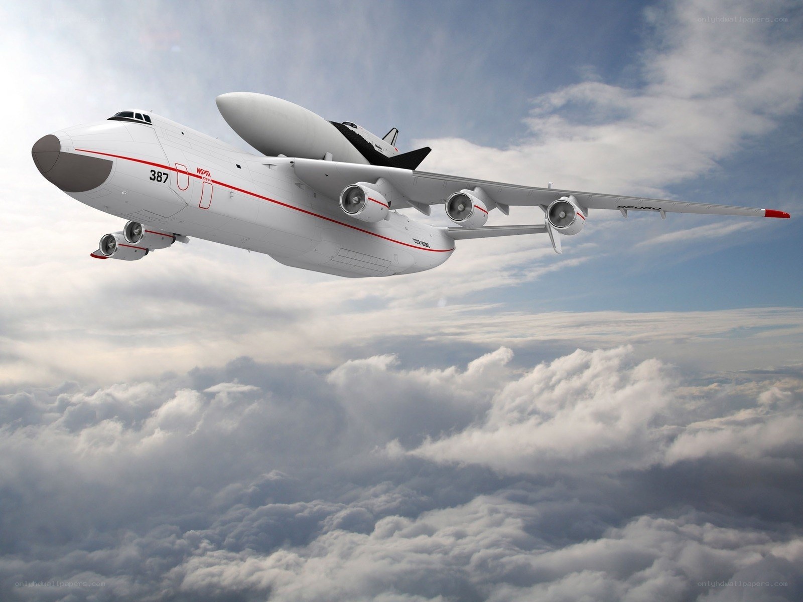 Antonov An-225 carrying space shuttle