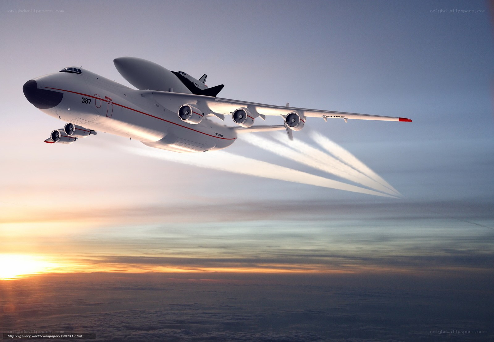 Antonov An-225 carrying space shuttle