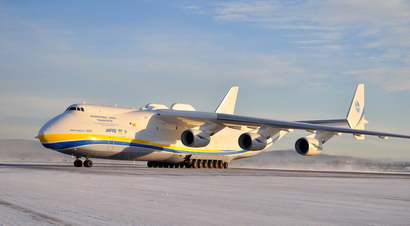 Antonov An-225 on snowy runway