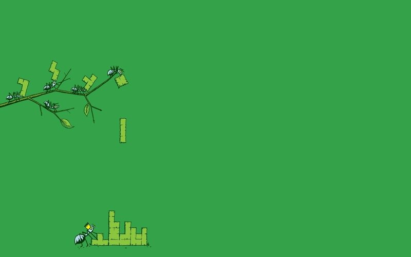ants building a structure