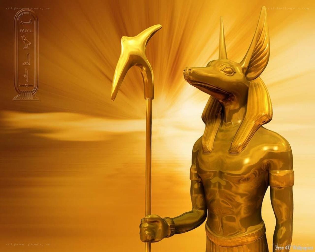 Anubis golden statue