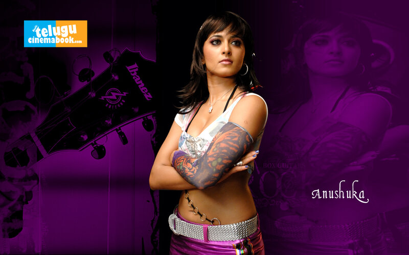 Anushka with tattoos and guitar
