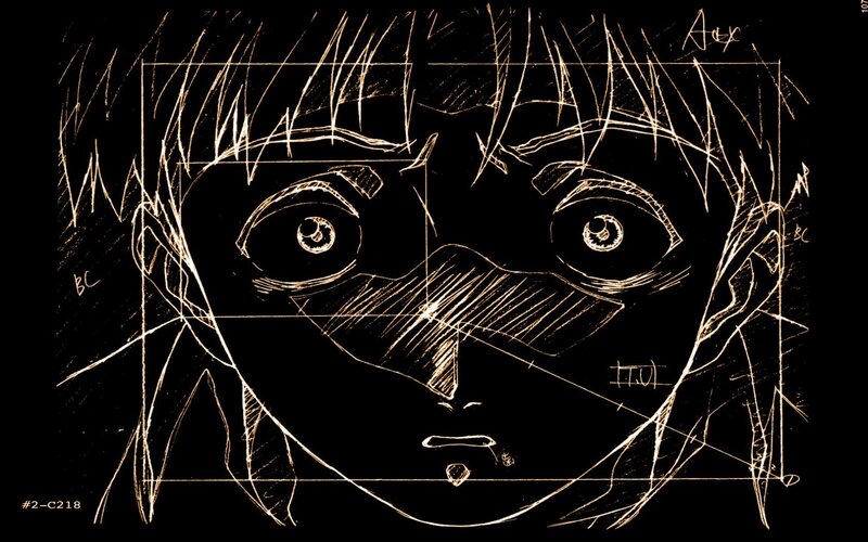 anxious anime character sketch