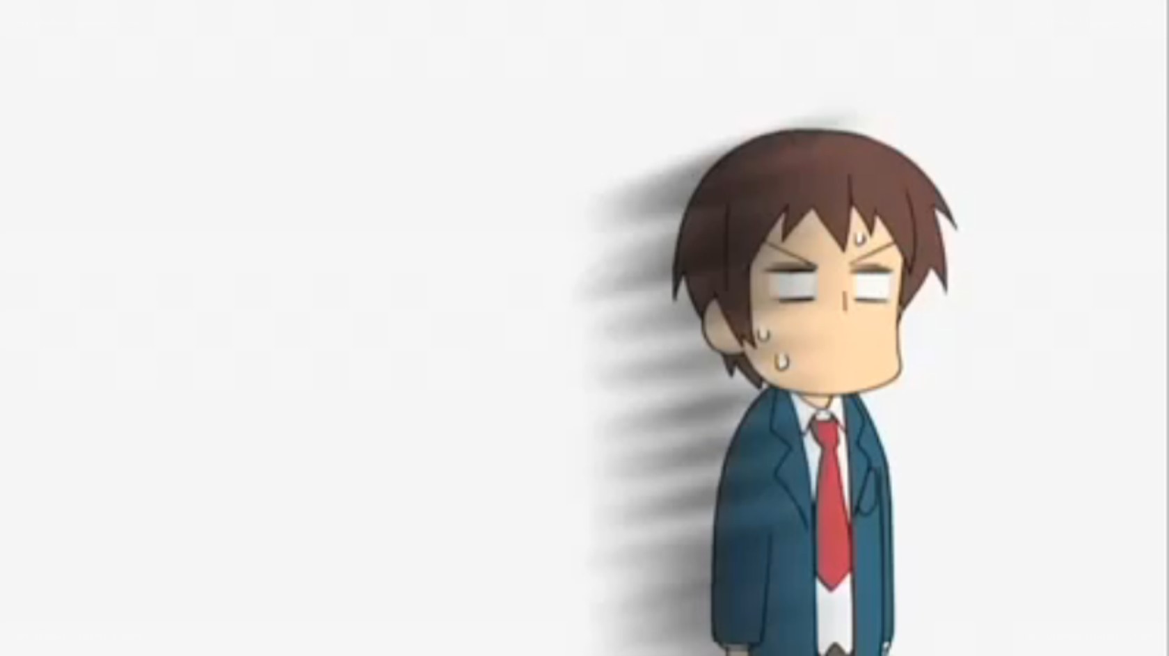 anxious anime character