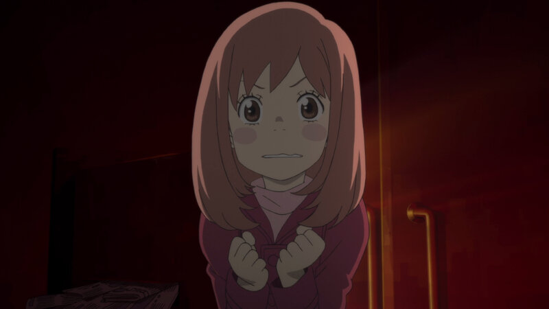 anxious anime girl in dark room