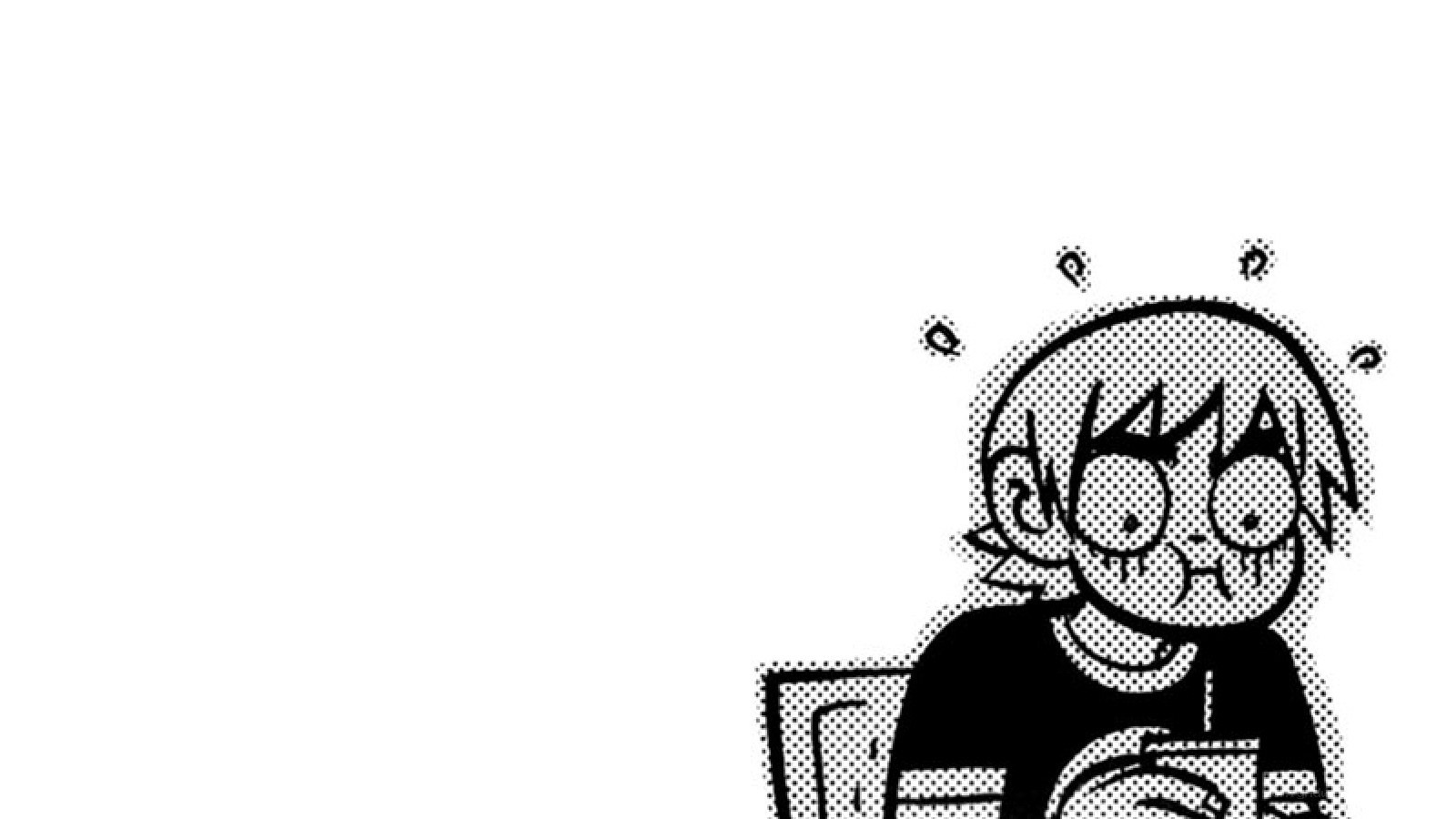 anxious character in manga style