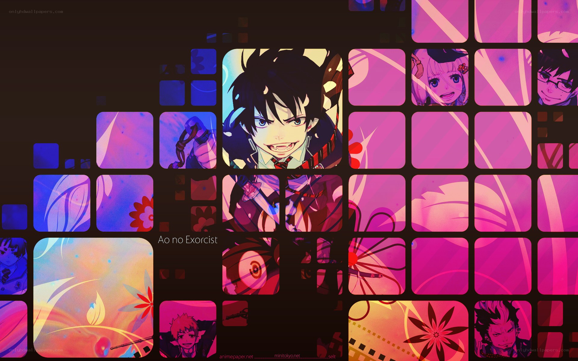 Ao no Exorcist collage wallpaper