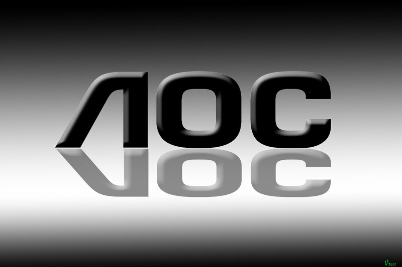 AOC logo with reflection