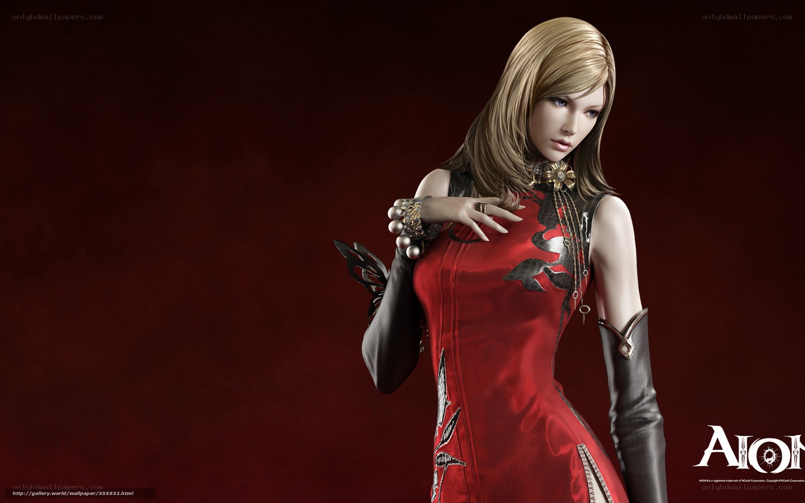 Aoi in red dress