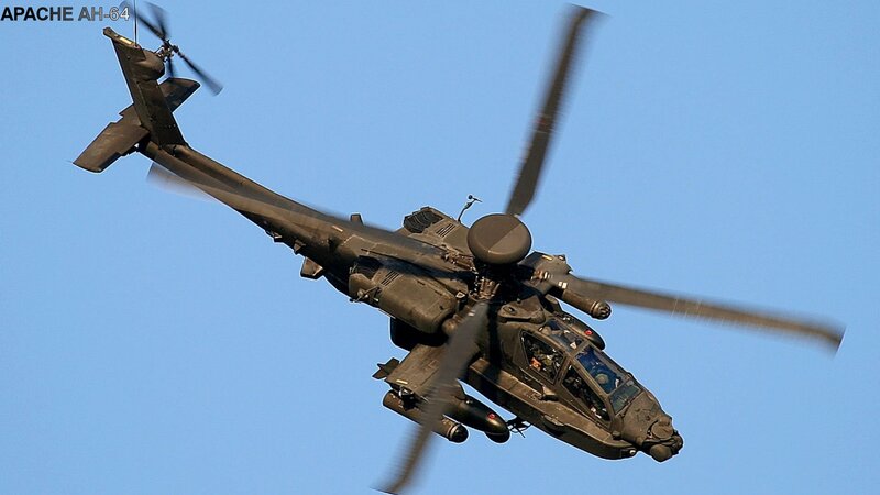 Apache AH-64 Helicopter — Blue
