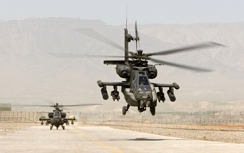 Apache Attack Helicopters — Gray