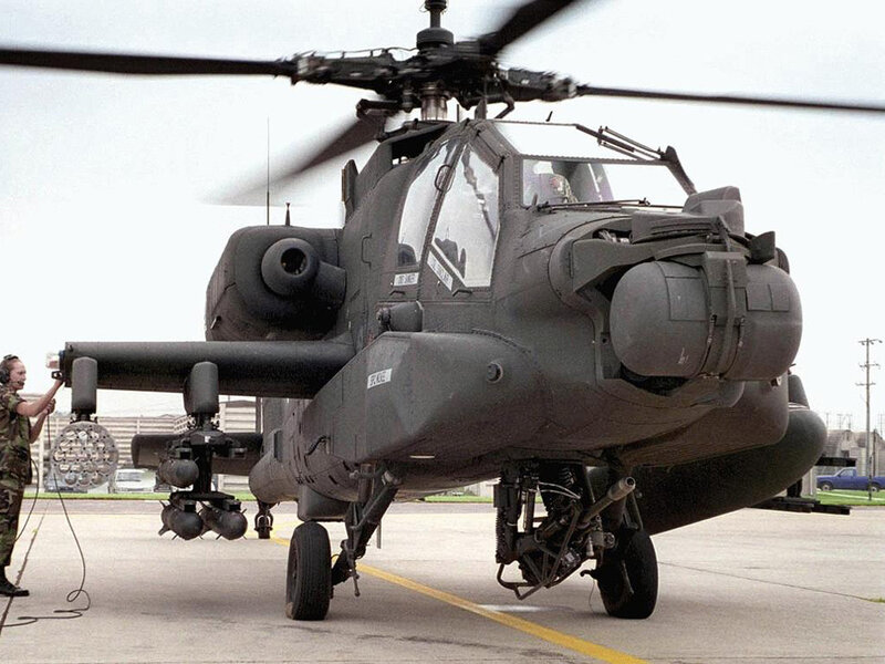 Apache helicopter on tarmac