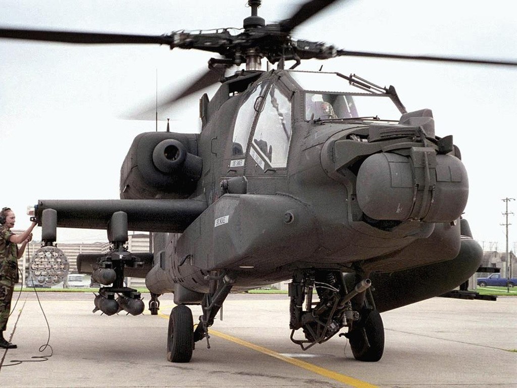 Apache helicopter on tarmac