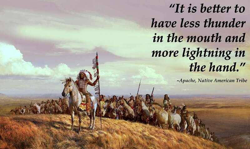 Apache Warriors on Horseback