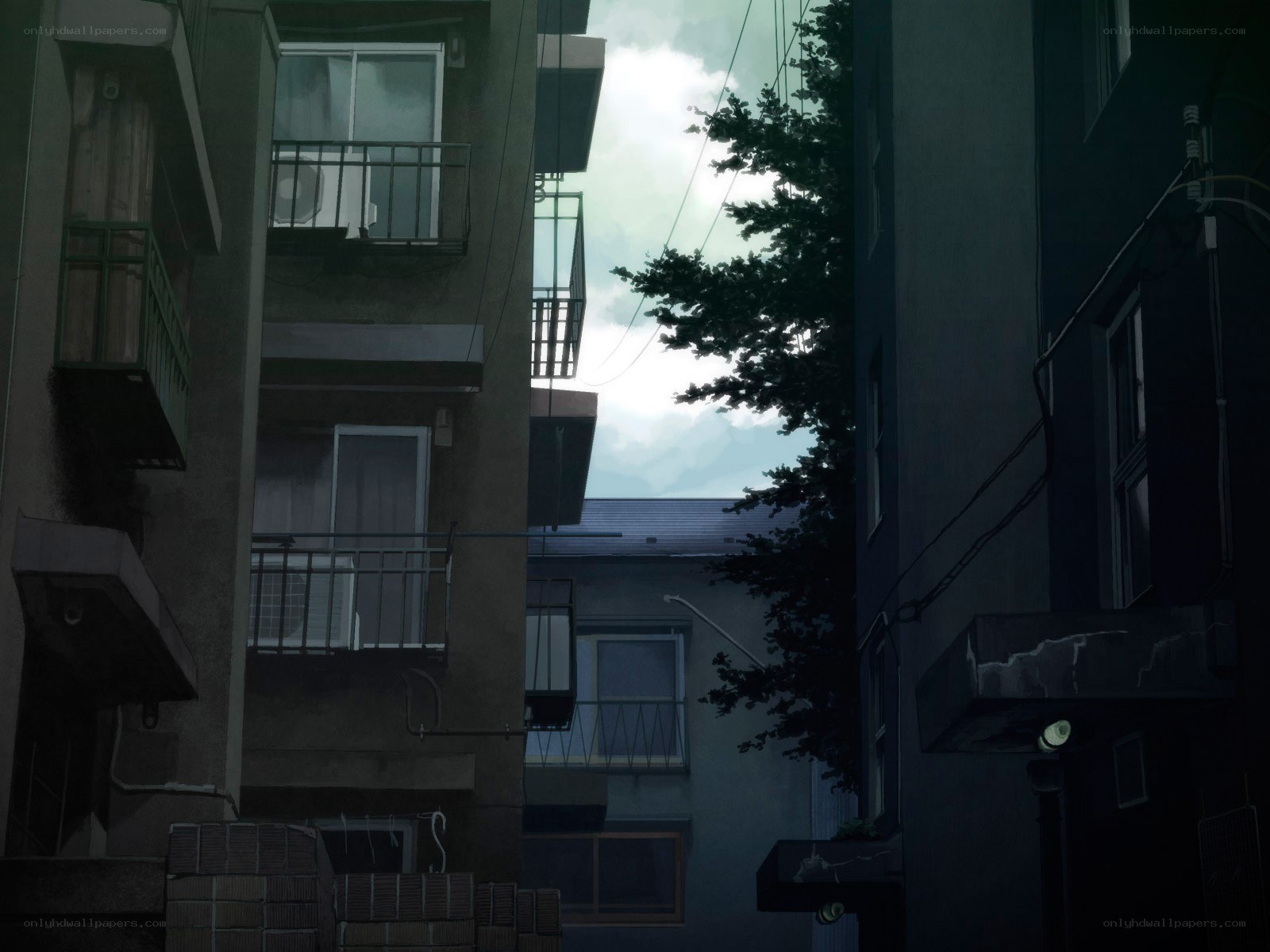 apartment alleyway view