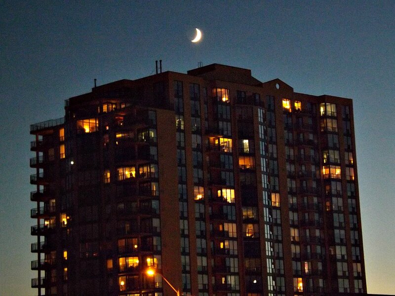 Apartment Building at Night