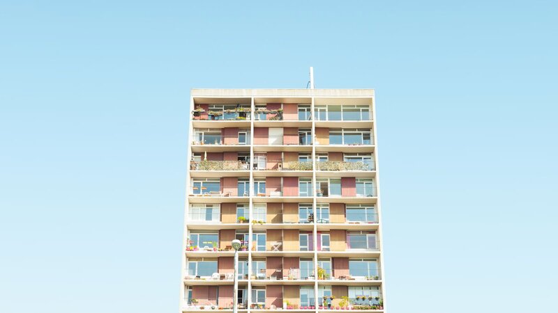 Apartment Building — Blue