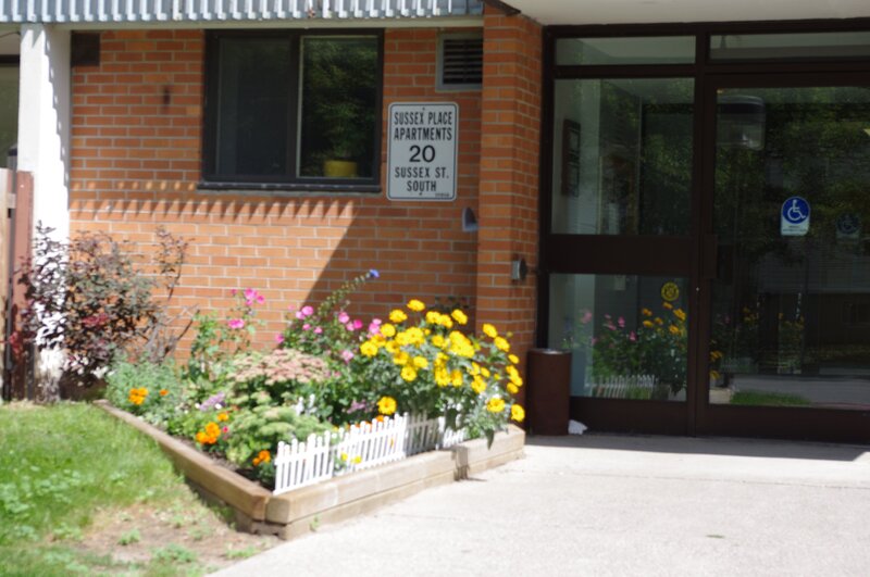 Apartment Building Entrance — Red