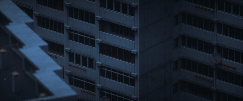 Apartment Building Exterior — Gray