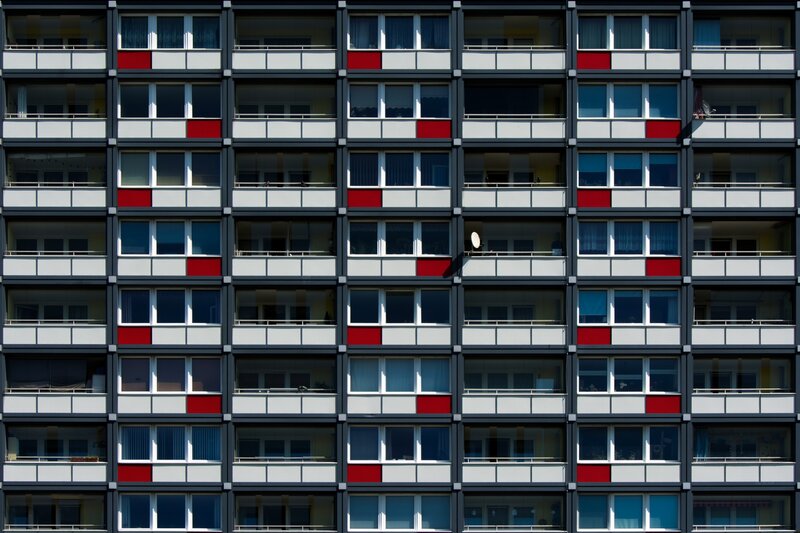 Apartment Building Facade — Gray, Neutral
