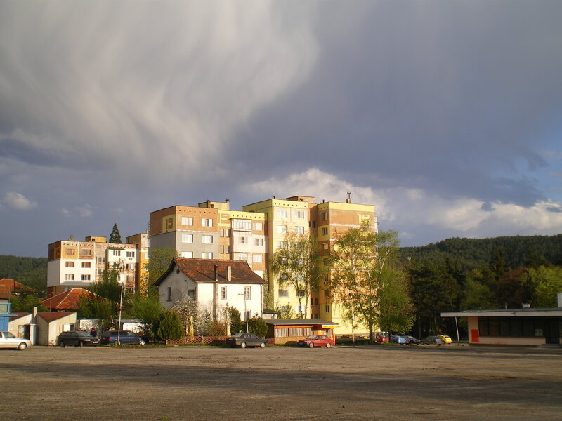 Apartment Buildings and Cars