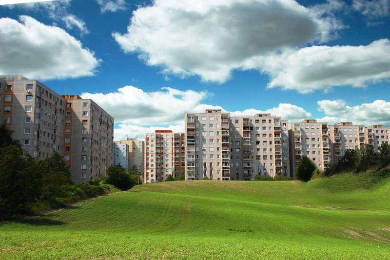 Apartment Buildings and Grass
