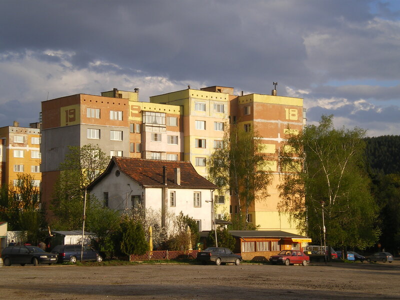 Apartment Buildings and House
