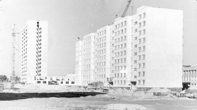 Apartment Buildings under Construction — Black