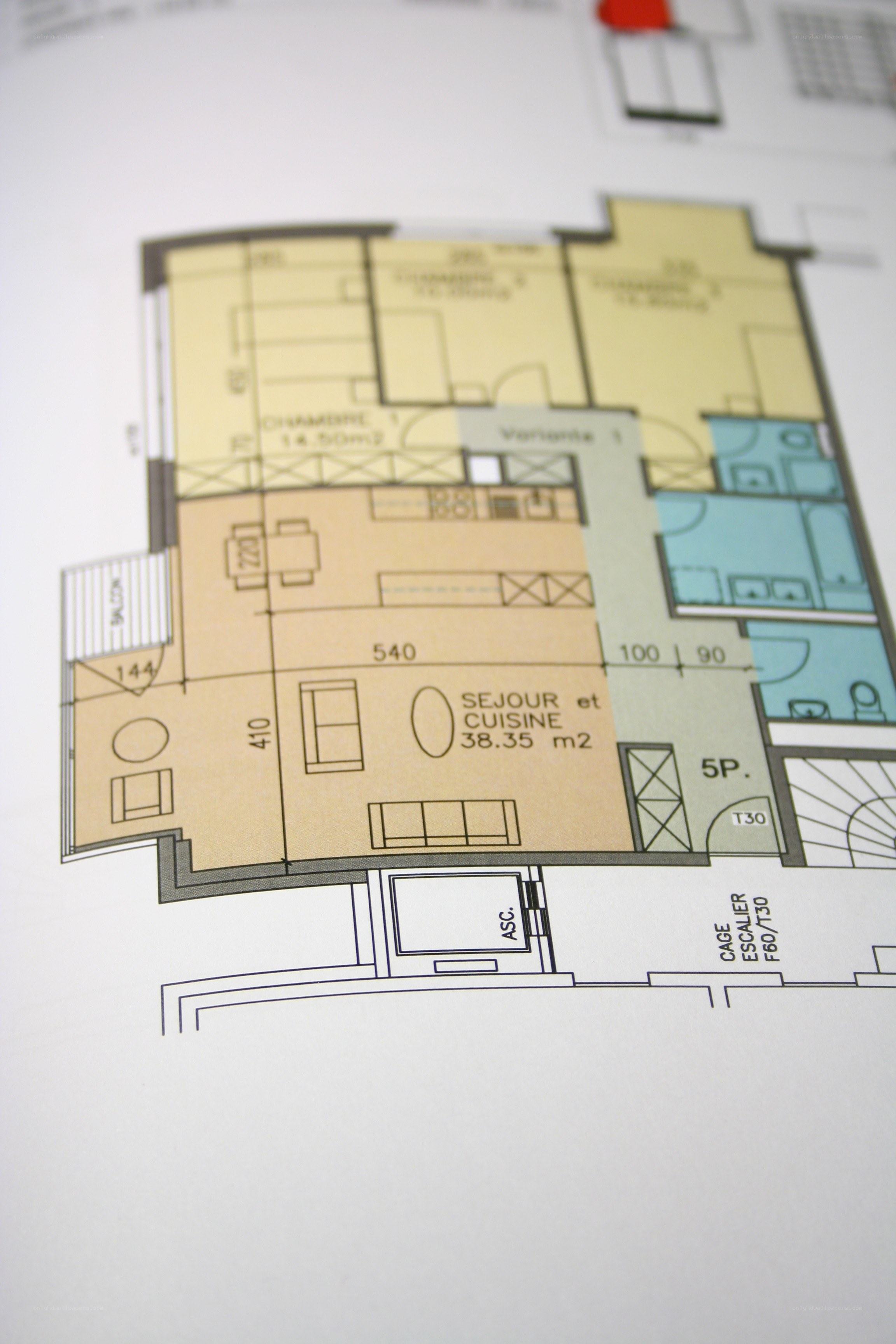 Apartment floor plan diagram