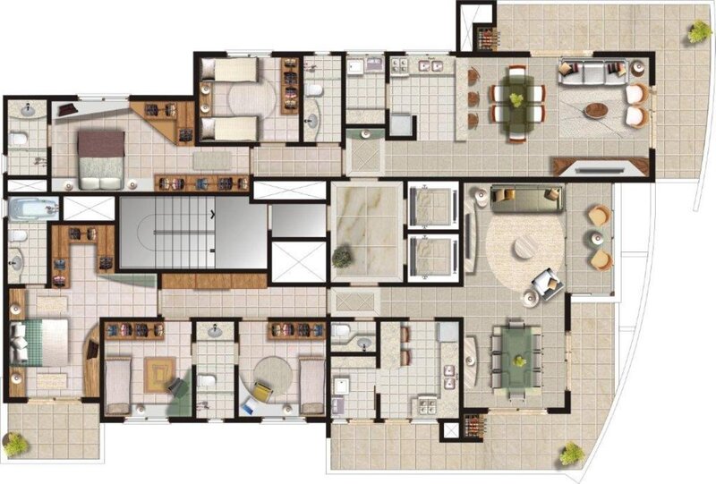 Apartment floor plan layout
