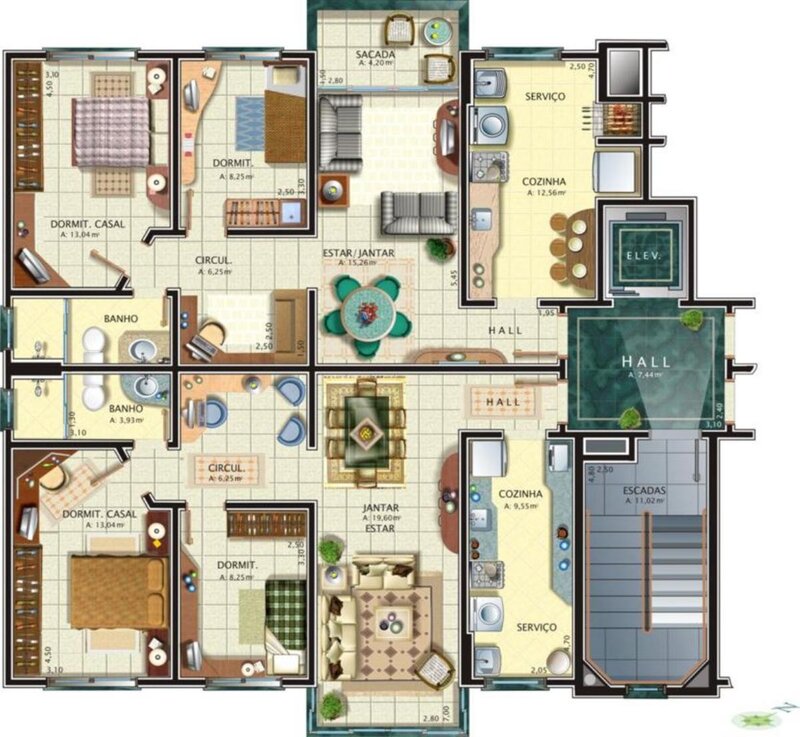 Apartment floor plan layout