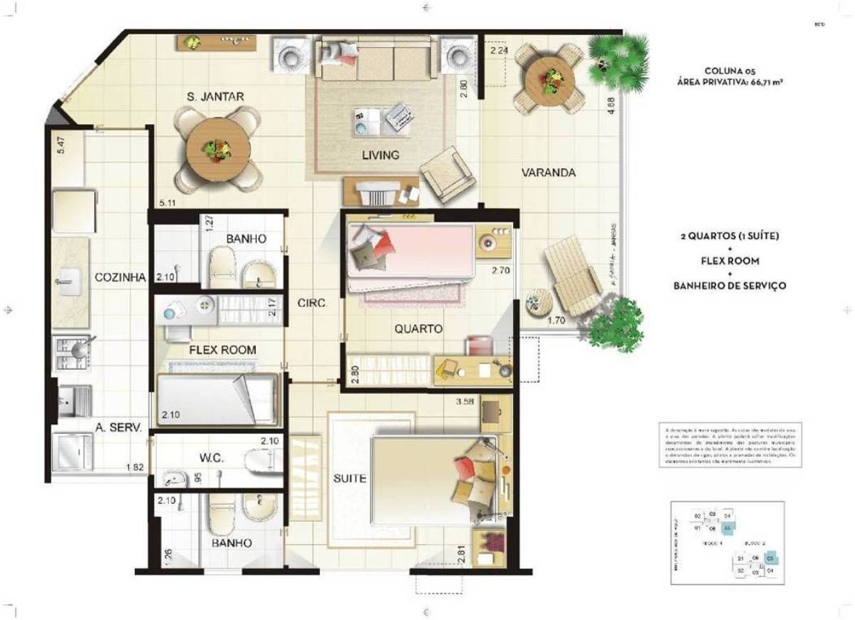 Apartment floor plan layout