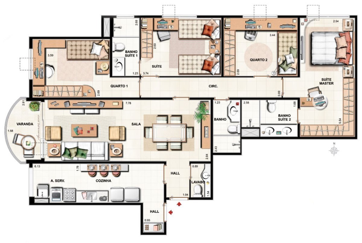 Apartment floor plan layout