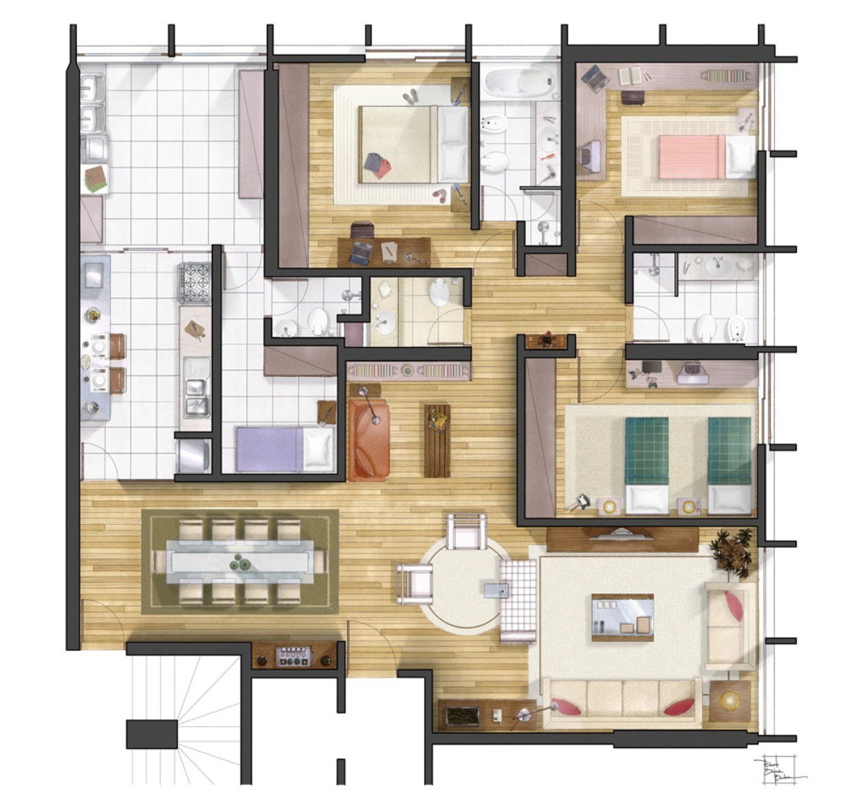 apartment floor plan layout