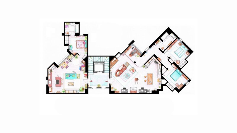 Apartment Floor Plan — White