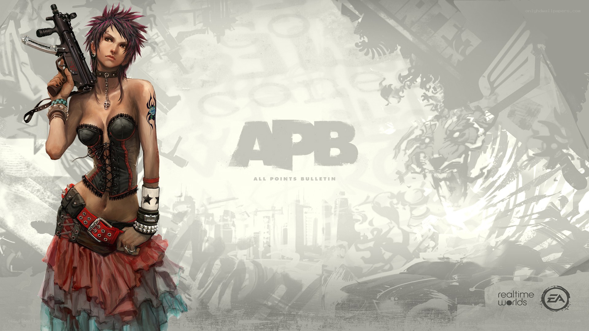 APB character art with weapon