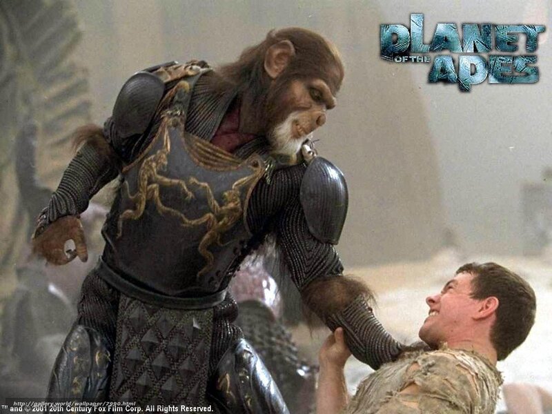 ape warrior confronts human