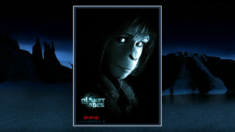 Ape Woman in Dark Landscape
