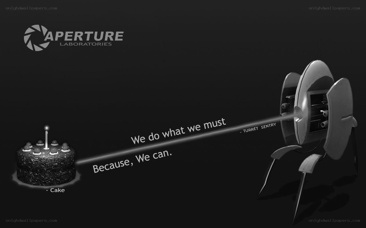 Aperture Laboratories cake scene