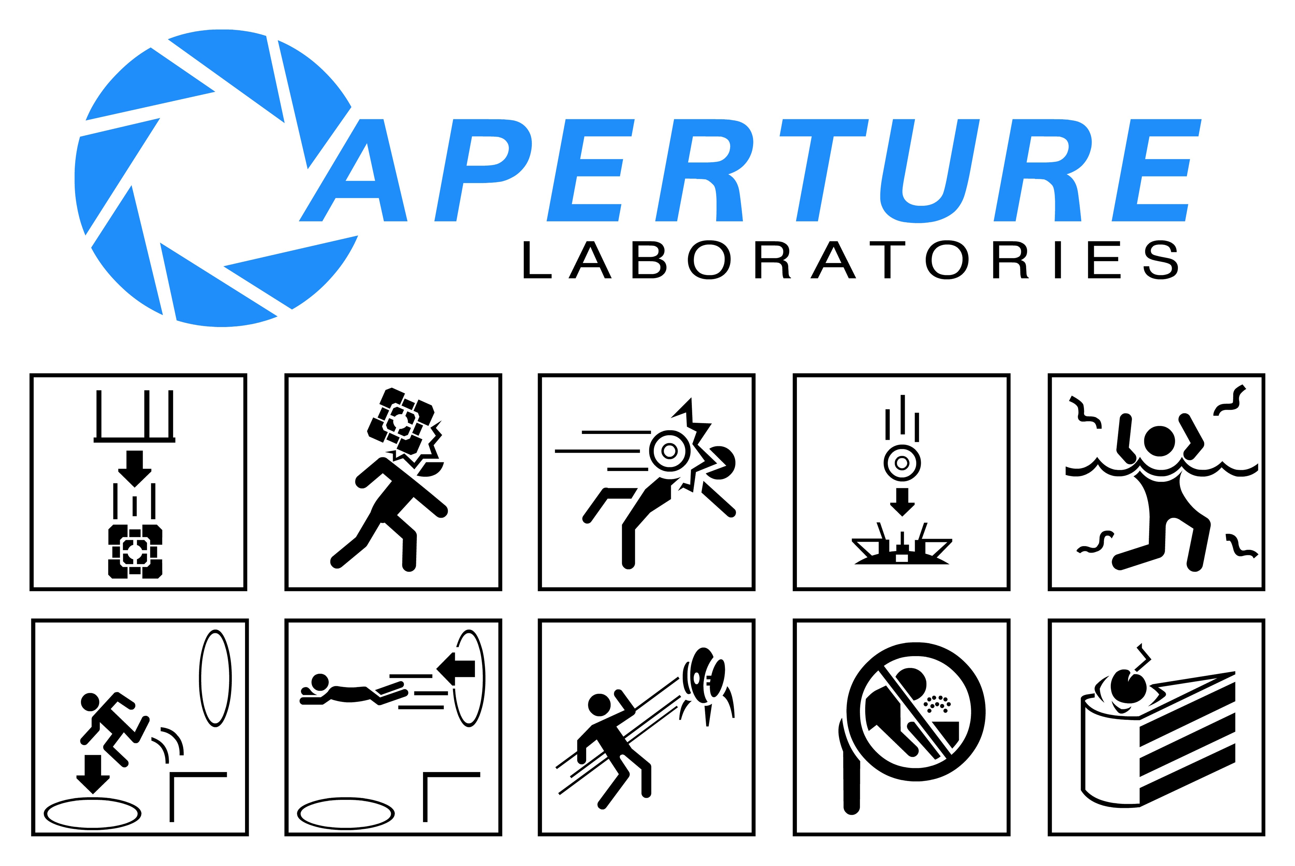 Aperture Laboratories logo and icons