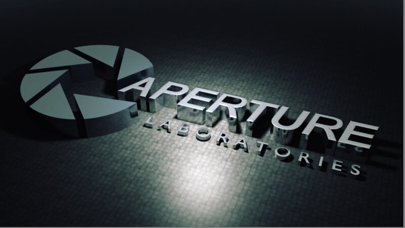 Aperture Laboratories Logo — Black, Dramatic, 3d Render